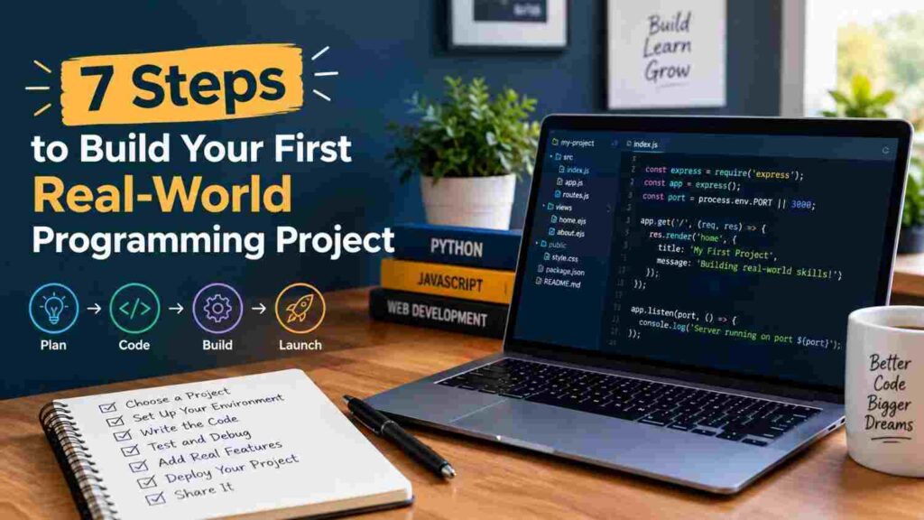 7 Steps to Build Your First Real-World Programming Project